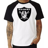 Camiseta Camisa Oakland Raiders Nfl Raglan Thug Life Swag