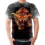 Camiseta Camisa Onça Pintada Pantanal Leopardo Jaguar