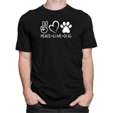 Camiseta Camisa Paz Amor Cachorro Blusa
