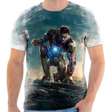 Camiseta Camisa Personalizada Homem De Ferro Full Hd Stark 5