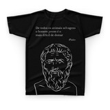 Camiseta Camisa Platão Frase Filósofo Pensador Citação G04
