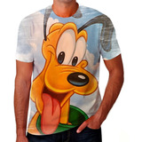 Camiseta Camisa Pluto Mickey Pateta Cachorro