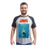 Camiseta Camisa Raglan Jaws Tubarão Pronta Entrega cod 4 