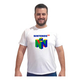 Camiseta Camisa Raglan Nintendo 64 Pronta