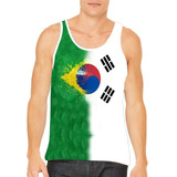 Camiseta Camisa Regata Seleção Coréia Do Sul Bandeira Treino
