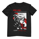 Camiseta Camisa Shingeki No Kyojin Attack On Titan Mikasa 2