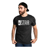 Camiseta Camisa Star Laboratories Comics Flash Moda Geek 