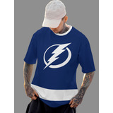 Camiseta Camisa Tampa Bay Lightning Hockey Blue Full Ref1584