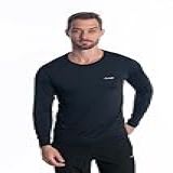 Camiseta Camisa Térmica Masculina Proteção Solar Uv 50 Manga Longa Dry Fit BR Alfa GG Regular Branco 
