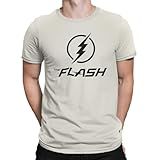 Camiseta Camisa The Flash Série Star Labs Masculina OFF WHITE Tamanho P