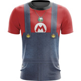 Camiseta Camisa Traje Mario Bros Jogo