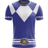 Camiseta Camisa Traje Power Rangers Azul