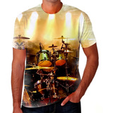 Camiseta Camisa Violão Guitarra Notas Musicais Bateria 08