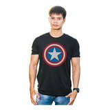 Camiseta Capitão América Brasão Vingadores