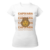 Camiseta Capivara Meme Trend Baby Look