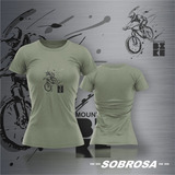 Camiseta Casual Feminina Algodão Ultrasoft Mountain Bike