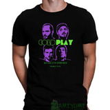 Camiseta Coldplay Camisa Banda Show Brasil Logo Roxa