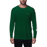 Camiseta Columbia Aurora Manga Longa Verde Floresta