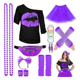 Camiseta Com Estampa Labial Dos Anos 80 Tutu Fanny Conjunto