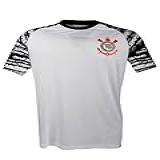 Camiseta Corinthians Sleeves Masculina -BR- Alfa- M- Regular- Padrão- Branco-Preto-