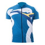 Camiseta Criança Elite Upf 50 Azul Ciclismo Enduro Bike