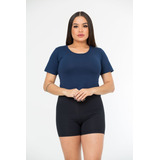 Camiseta Cropped Feminino Tshirt Blusa Plus Size Basica