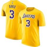 Camiseta De Jérsei Com Nome E Número Do Jogador De Cor Do Time De Desempenho Juvenil Da NBA Da Outerstuff Anthony Davis Los Angeles Lakers Yellow Large
