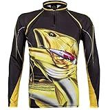 Camiseta De Pesca Proteção Solar UV King Dourado KFF202 Tamanho GG