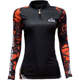Camiseta De Pesca Sublimada King Brasil Manga Longa Kff601