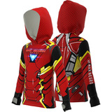 Camiseta De Pesca X Protection Sublimada Infantil Mar Negro