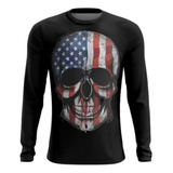 Camiseta Dry Fit Manga Longa Masculina Proteção Uv Plus Size
