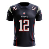 Camiseta Dry Fit Uv50 Tom Brady New England Patriots