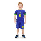 Camiseta E Calção Brasil Infantil Seleção Brasileira Copa