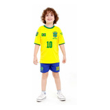 Camiseta E Calção Do Brasil Infantil