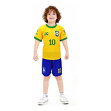 Camiseta E Calção Do Brasil Infantil