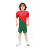Camiseta E Calção Futebol Infantil Seleção