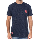 Camiseta Ecko Lettering Azul marinho Tamanho