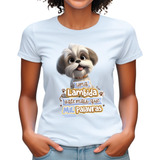 Camiseta Estampa De Cachorro Raça Shitzu