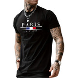 Camiseta Estampa Paris Masculina Premium Estilo