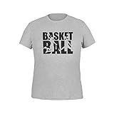 Camiseta Estampada Basketball Basquete Camisa Masculina Cinza Tamanho M