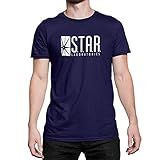 Camiseta Estampada Star Labs Camisa Masculina Azul Tamanho G