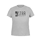 Camiseta Estampada Star Labs Camisa Masculina Cinza Tamanho G