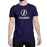 Camiseta Estampada The Flash Star Labs Camisa Masculina Azul Tamanho M