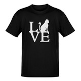Camiseta Eu Amo Meu Gato Love Cat Pet T shirt 100 Algodão