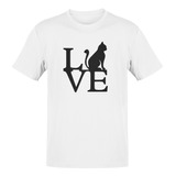 Camiseta Eu Amo Meu Gato Love Cat Pet T shirt 100 Algodão