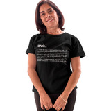 Camiseta Feminina Avó Significado Dicionário Frase
