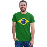 Camiseta Feminina Bandeira Brasil Camisa Unissex Futebol