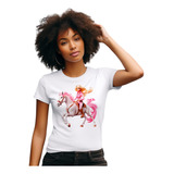 Camiseta Feminina Branca Bc2 Barbie Amazonas