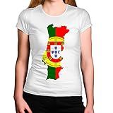 Camiseta Feminina Branca PORTUGAL G
