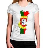 Camiseta Feminina Branca PORTUGAL  P